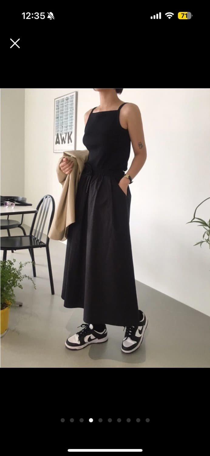 유일마켓 eueel 하우스 스커트 블랙 상품이미지2