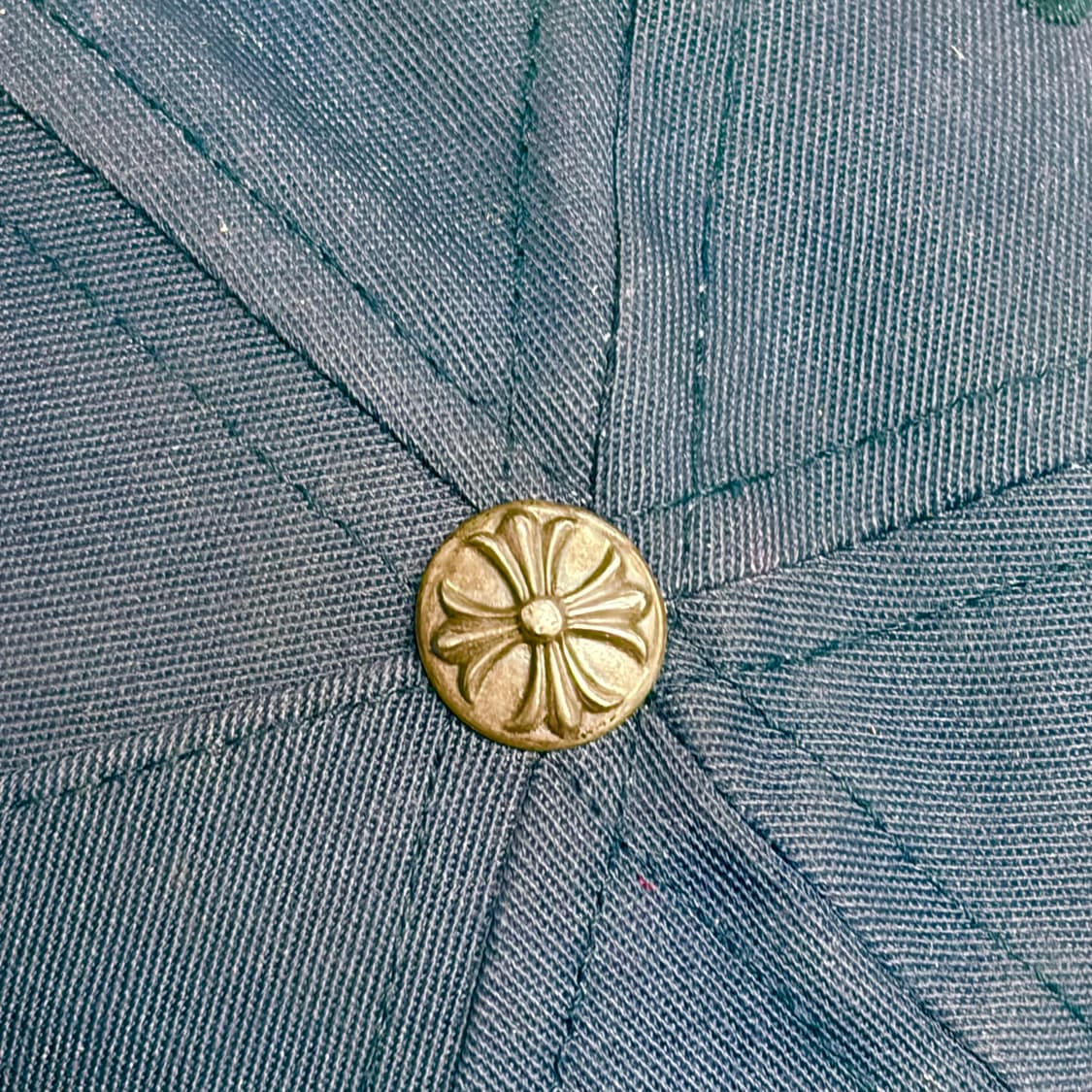 레어) 크롬하츠 Ch 로고 자수 베이스볼 캡 모자 네이비 OS 상품이미지4