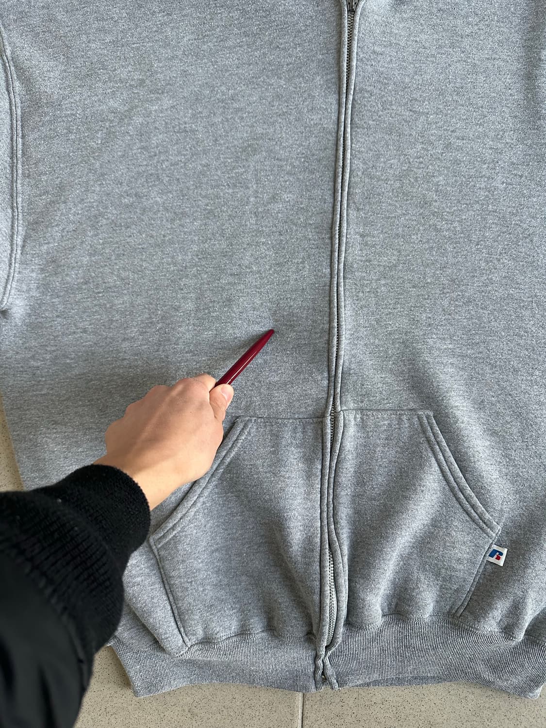 00s 빈티지 러셀 후드집업 그레이 XL 상품이미지8