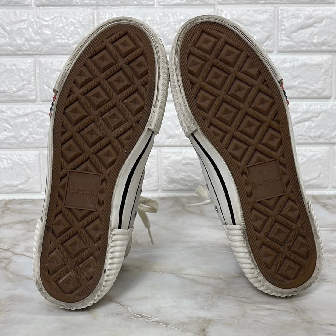 Paul Smith 스웨이드 하이탑 스니커즈 라이트그레이 UK6 상품이미지5