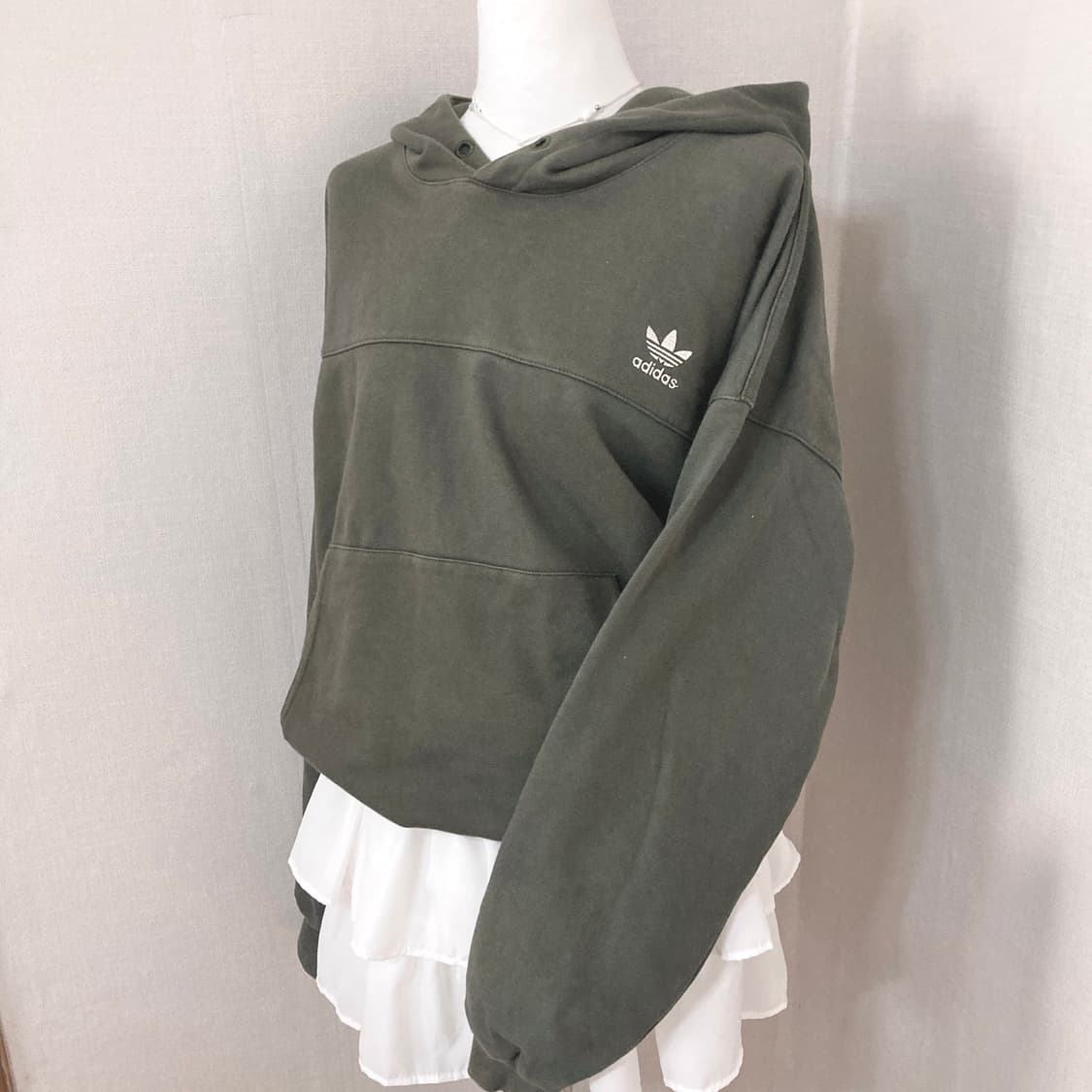 아디다스 카키 후드티 XL 상품이미지1