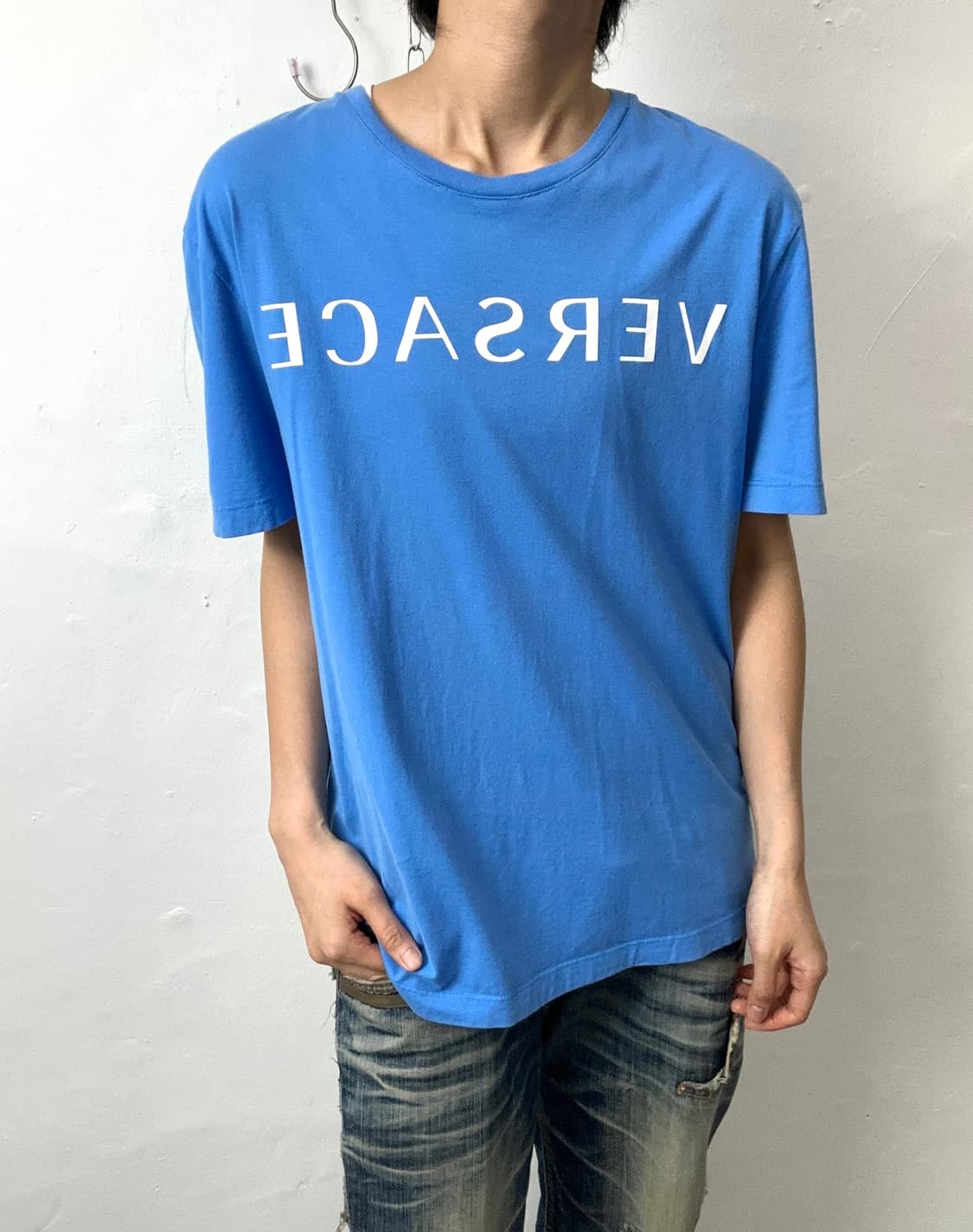 Versace Medusa Logo Blue T-Shirt 상품이미지1