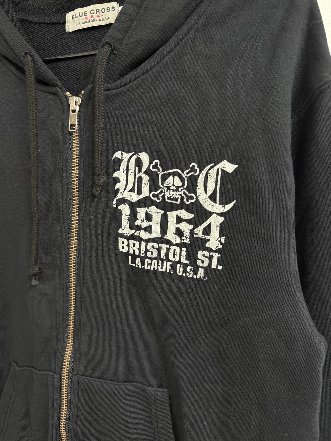 00s skull printing hood zip up 상품이미지4