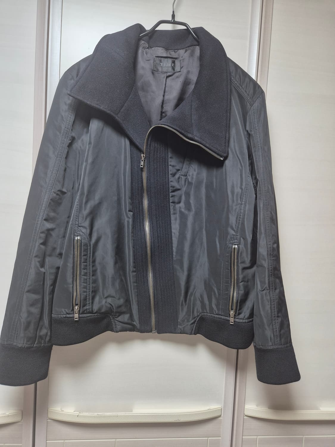 (정품) 타임 옴므 TIME 캐시미어 나일론 바이커 자켓 점퍼 105 상품이미지1