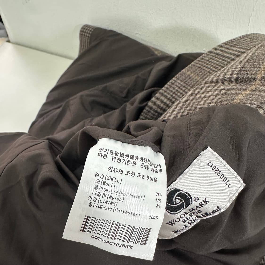 M-L 커버낫 체크 떡볶이 더플코트 상품이미지7