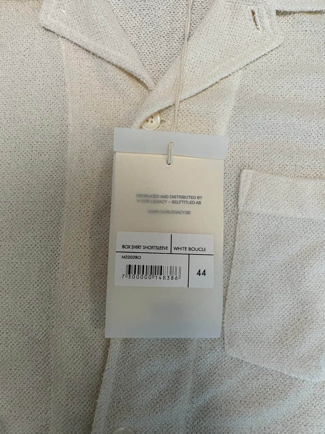 아워레가시 박스 셔츠 화이트 부클 44(95-100사이즈) 새상품 상품이미지2