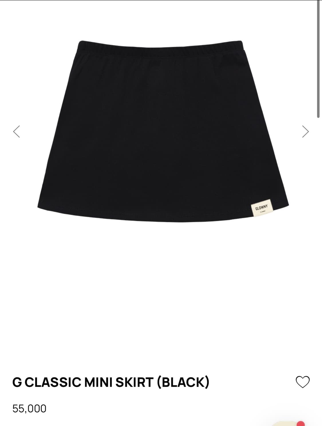 [새상품] 글로니 G CLASSIC MINI SKIRT (BLACK M) 상품이미지1