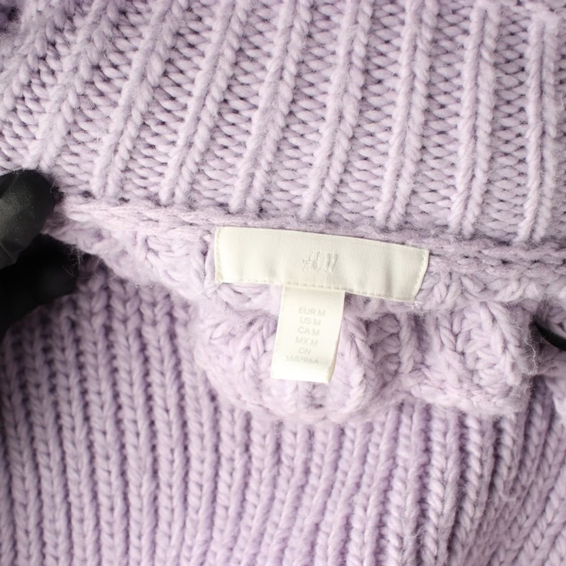 에이치앤엠 라벤더 모크넥 청키 니트 M 상품이미지5