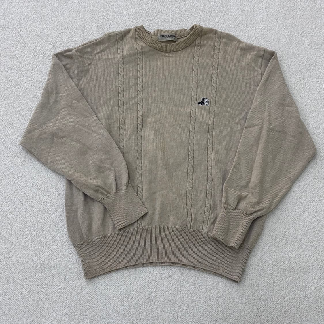 L 블랙앤화이트 빈티지 스웨터 0303E 상품이미지1