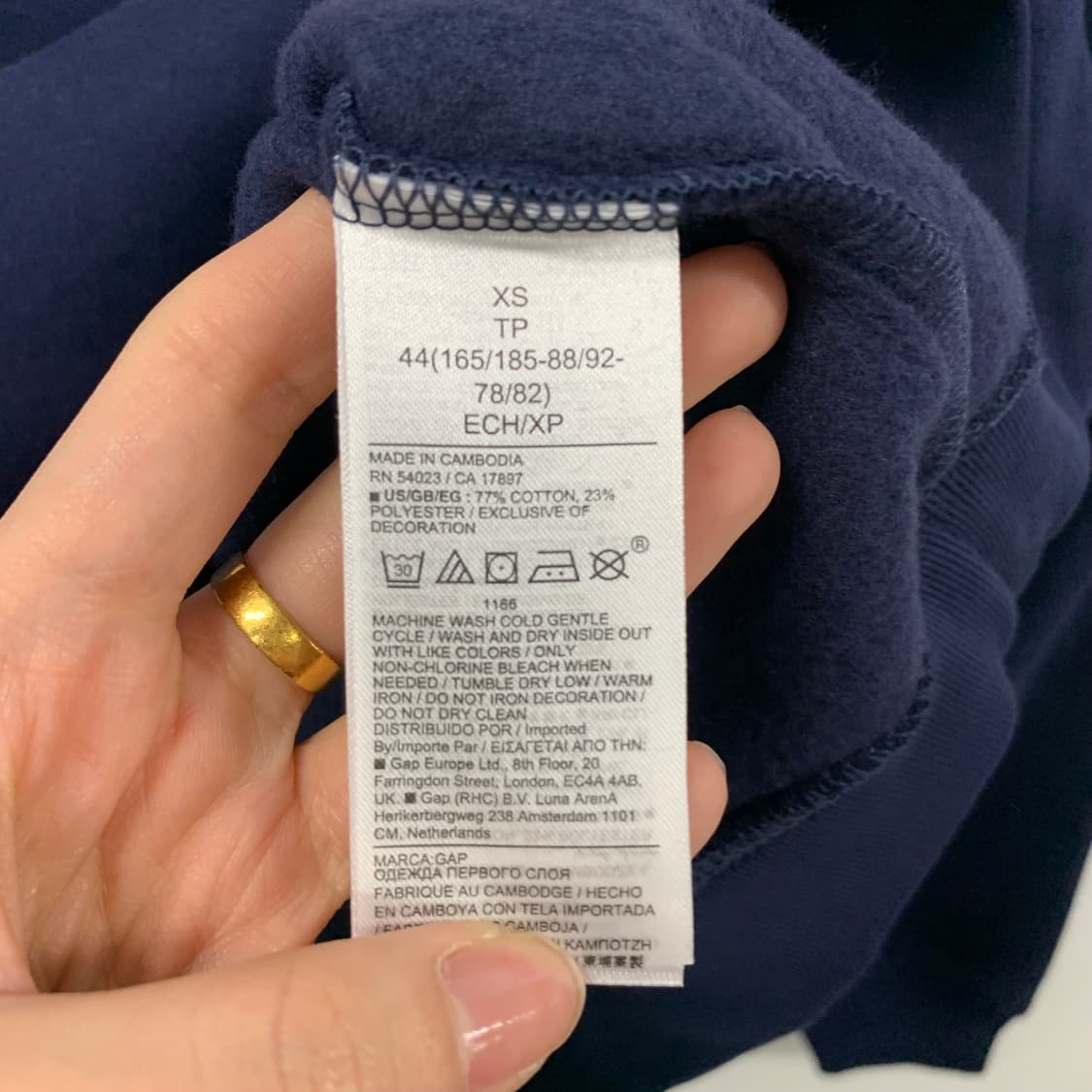 Gap 갭 덤블로고 네이비 맨투맨  상품이미지4