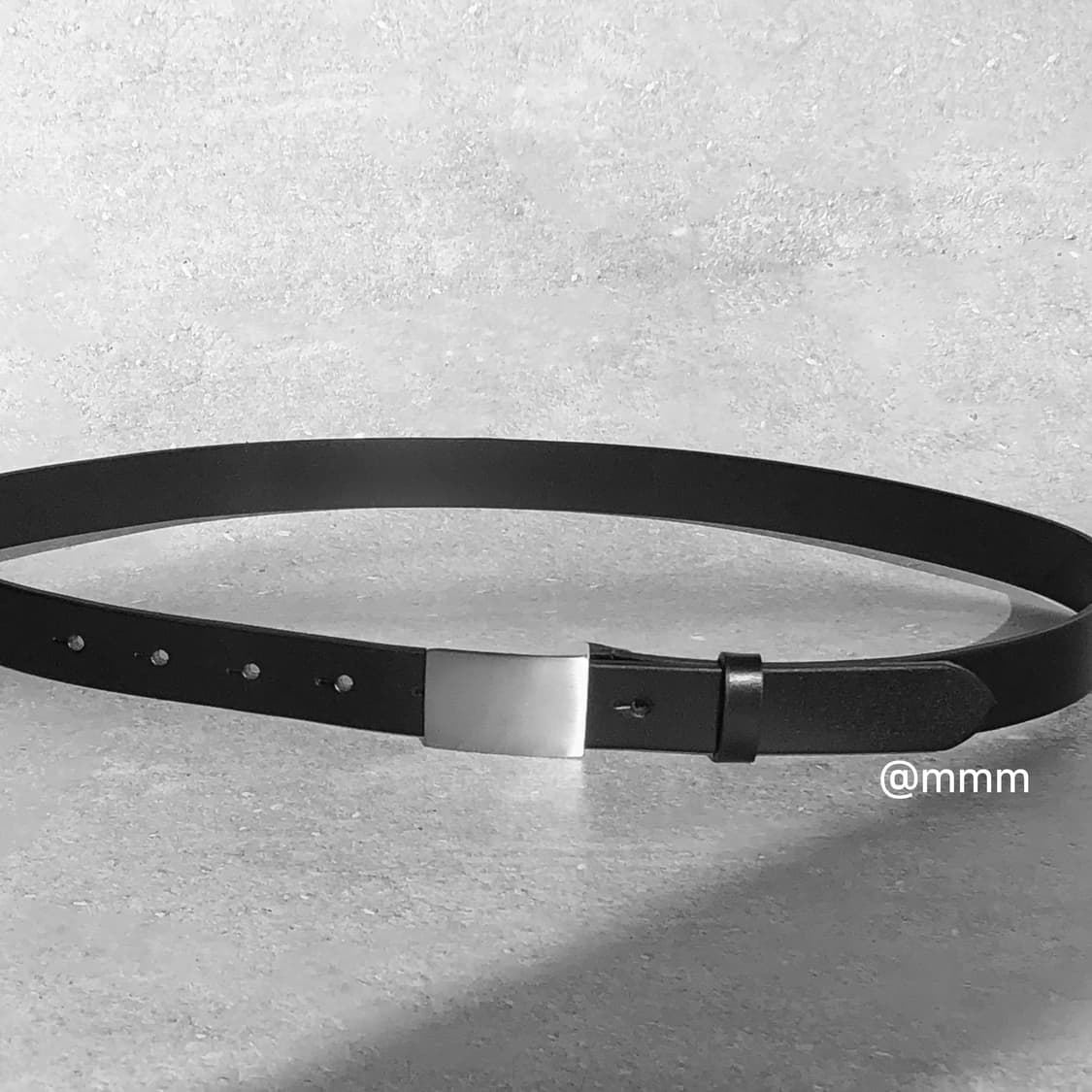 [Unisex] 스퀘어 실드 버클 가죽 벨트 상품이미지7