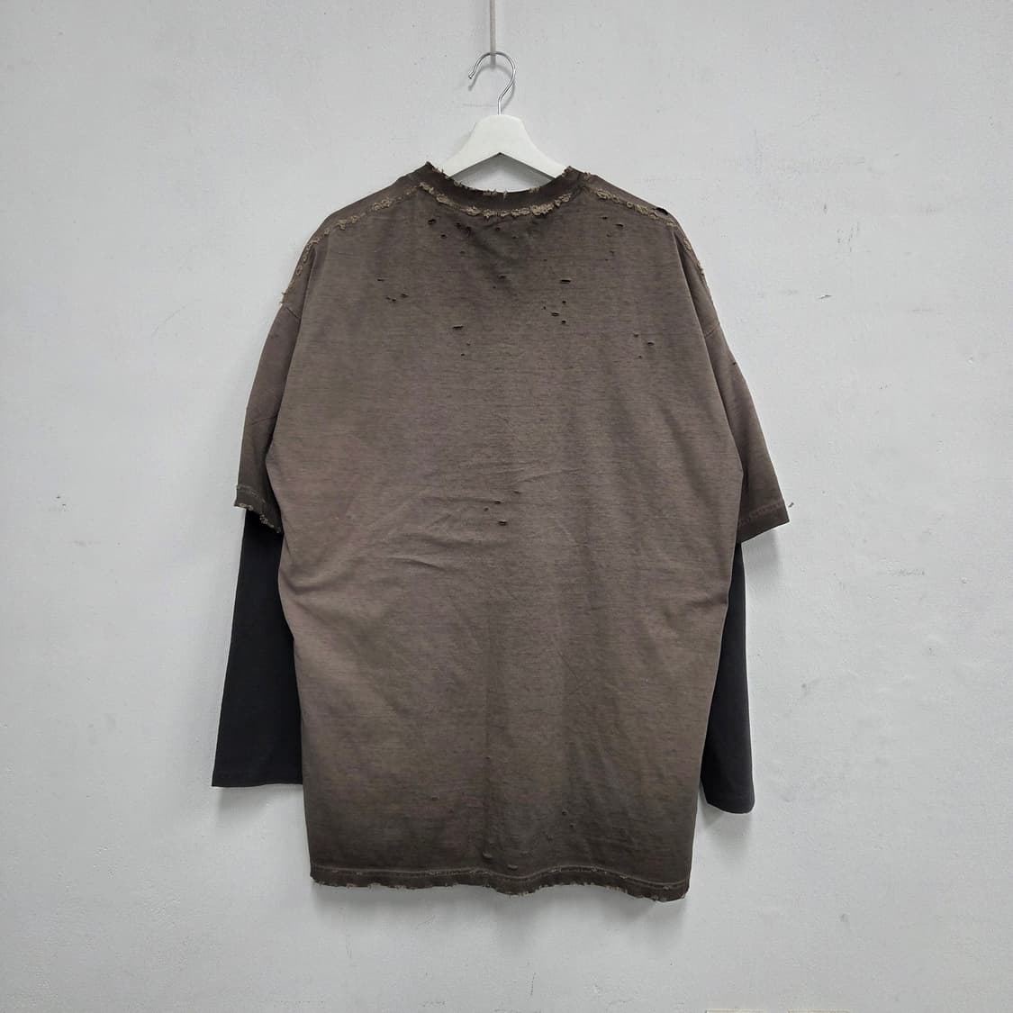 빈티지 워싱 긴팔 레이어드티셔츠 상품이미지5