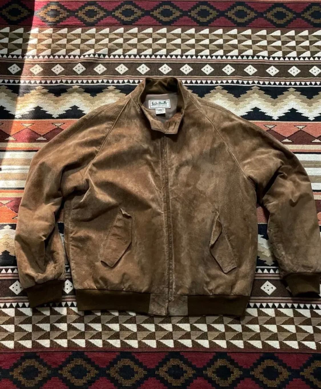 LLBEAN 엘엘빈 스웨이드 가죽 자켓 브라운 XL 상품이미지1