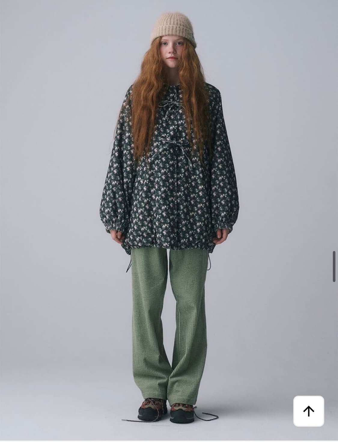 펀프롬펀 리본 플라워 패딩 상품이미지1