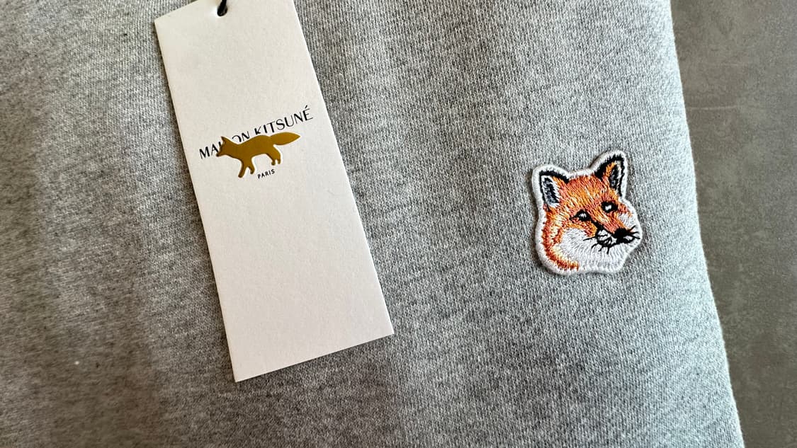 (새상품) 메종키츠네 폭스 헤드 맨투맨 그레이 기모 상품이미지4