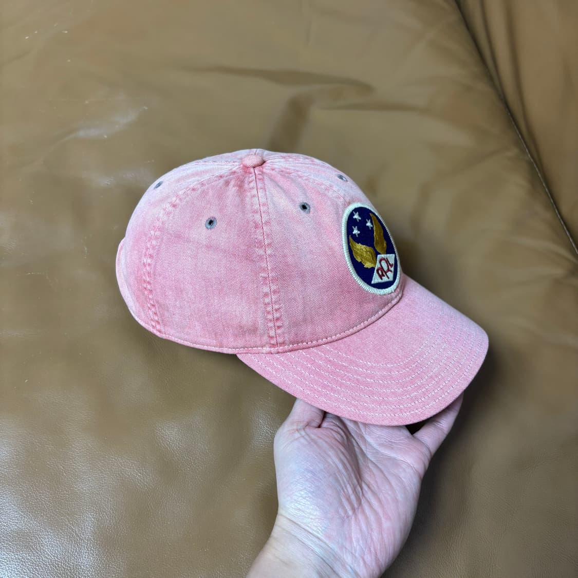 RRL 더블알엘 랄프로렌 폴로 6패널 볼캡 모자 워시드 레드 상품이미지3