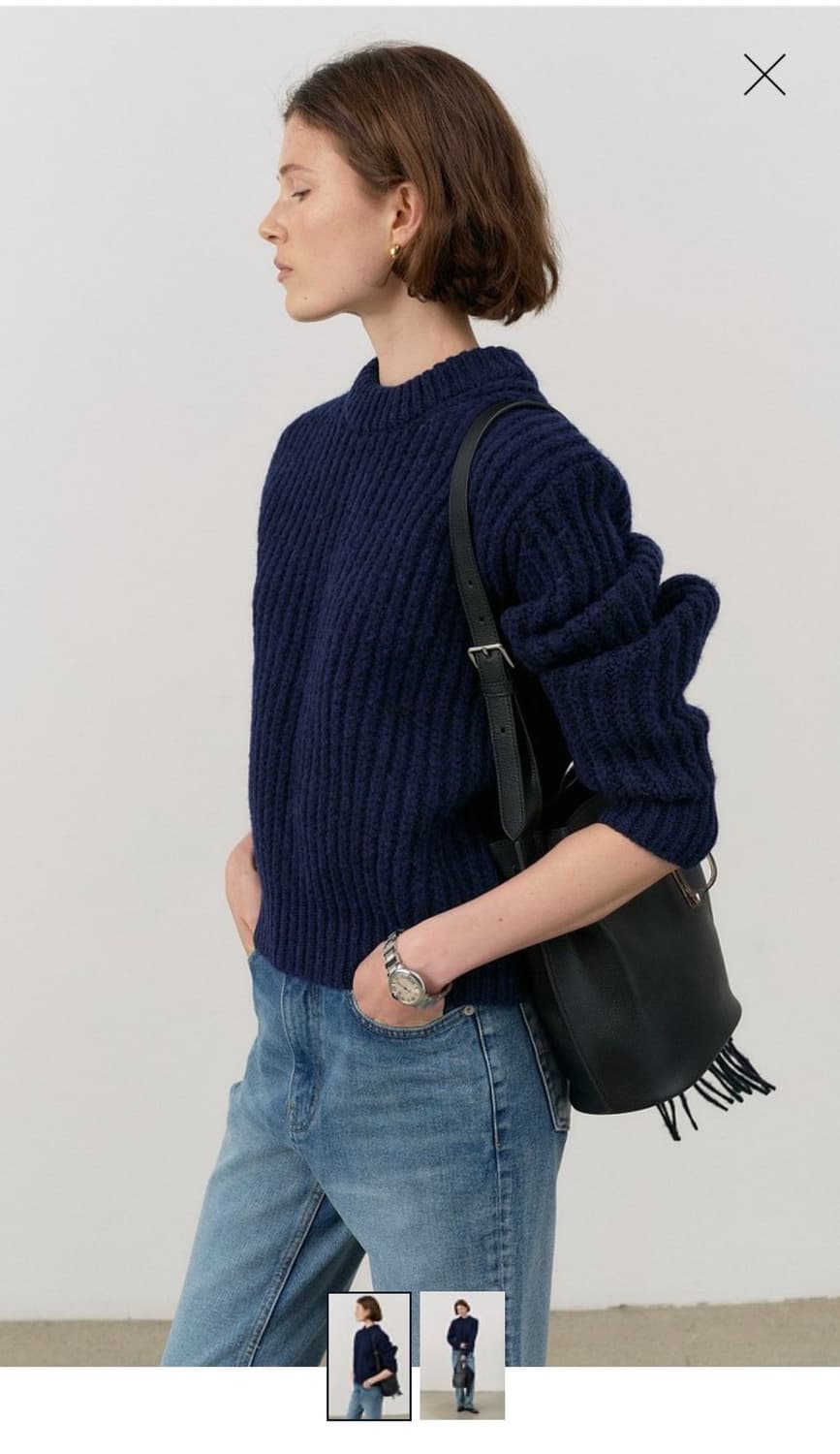 던스트 청키 크루넥 니트 S 상품이미지1