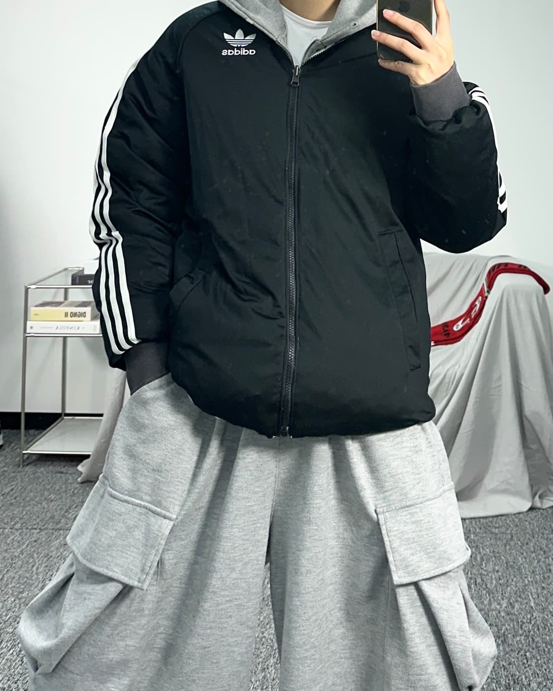 아디다스 슈퍼스타 리버시블 패딩 M 상품이미지2