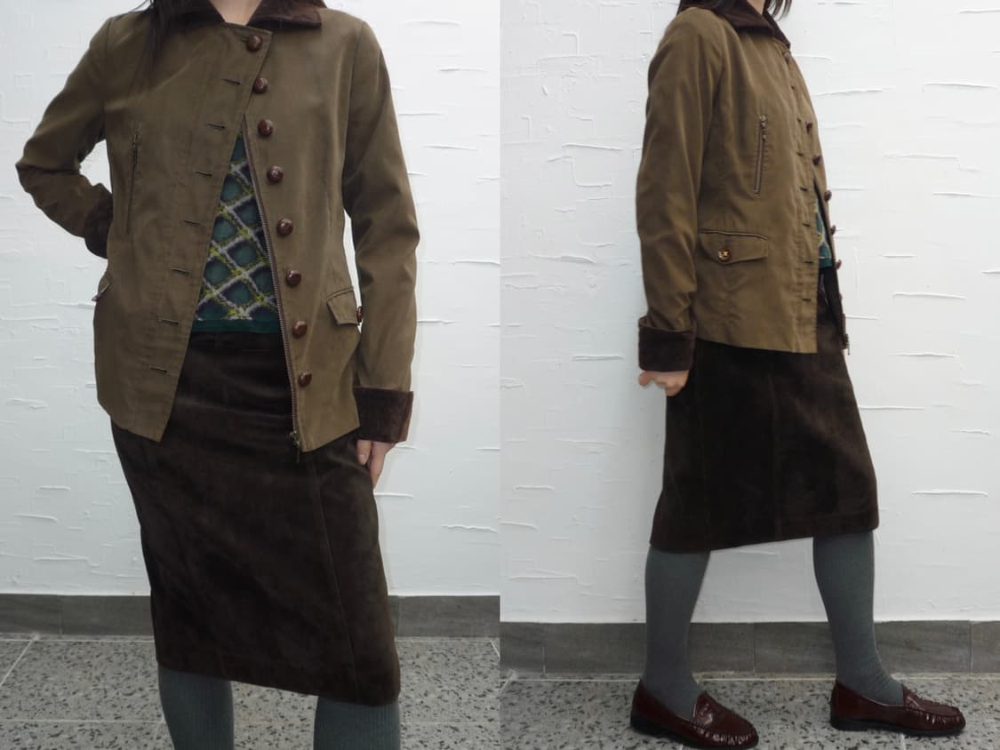 Brown buttons suede jacket 상품이미지1