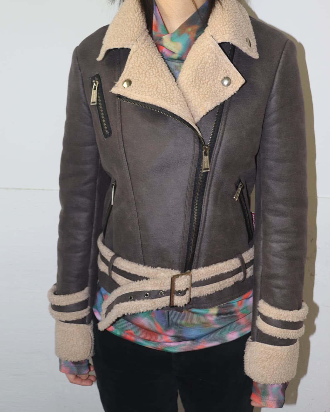 디스퀘어드2 09AW 송아지 가죽 세어링 라이더 자켓 상품이미지3