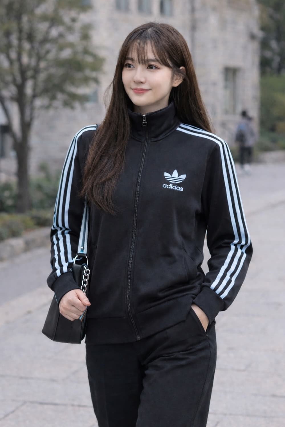 아디다스 오리지널 스카이블루 트랙탑 L 상품이미지2