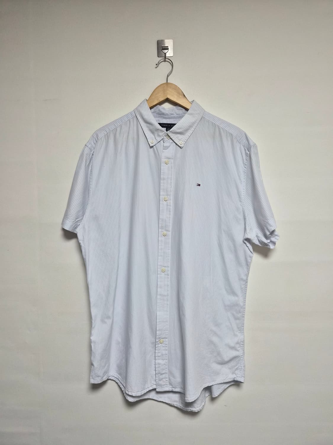 타미힐피거Tommy 옥스포드 스트라이프 반팔셔츠 XL - S366 상품이미지1