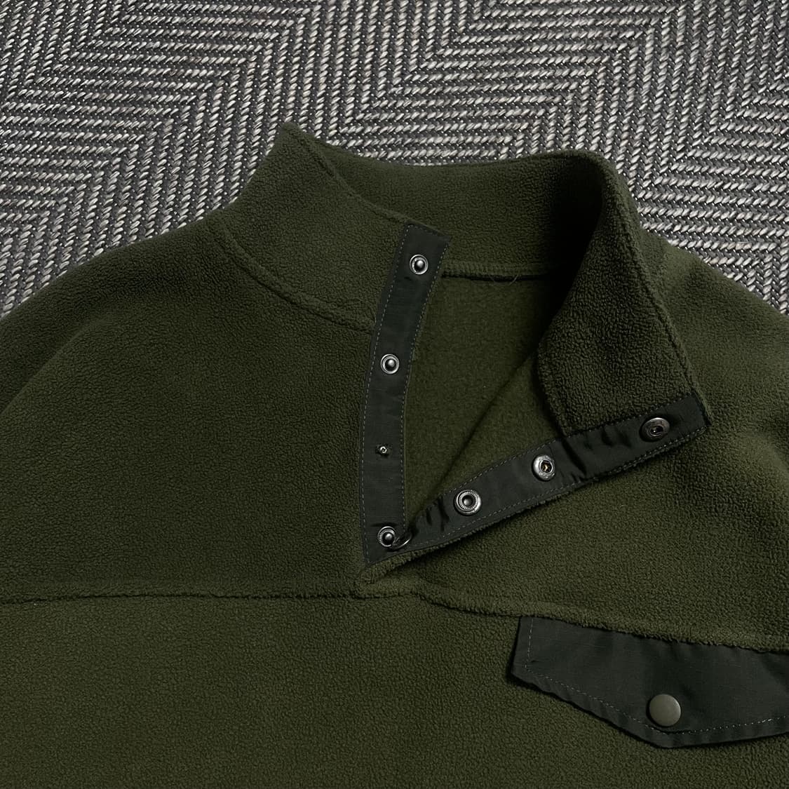 빈티지 풀오버 포켓 버튼 플리스 그린o 4820 상품이미지5