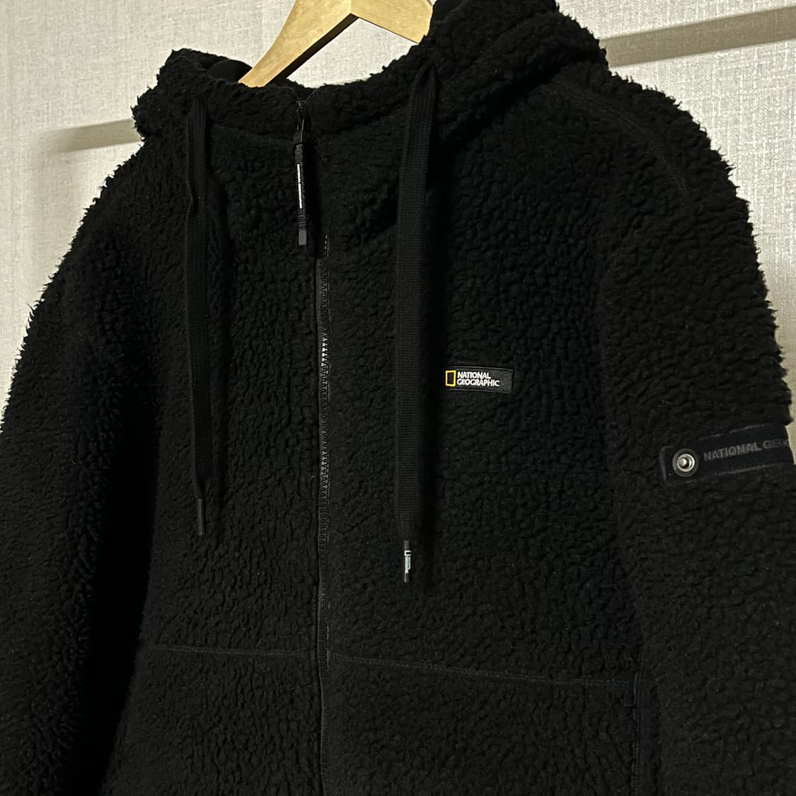 내셔널지오그래픽 블랙 후리스 집업 XL 상품이미지2