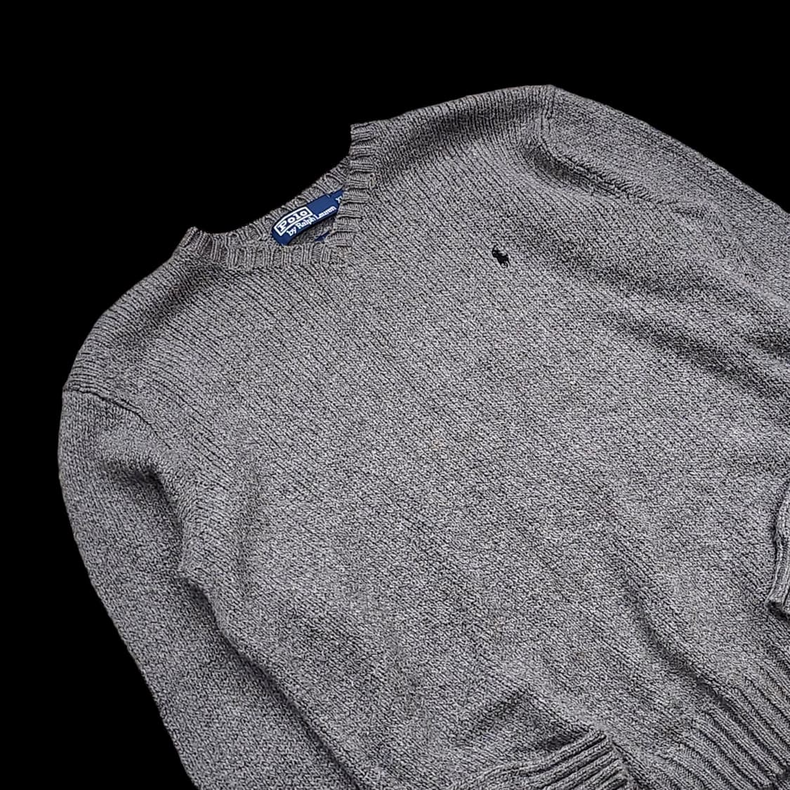 폴로랄프로렌 빈티지 그레이 코튼 라운드 니트 상품이미지2