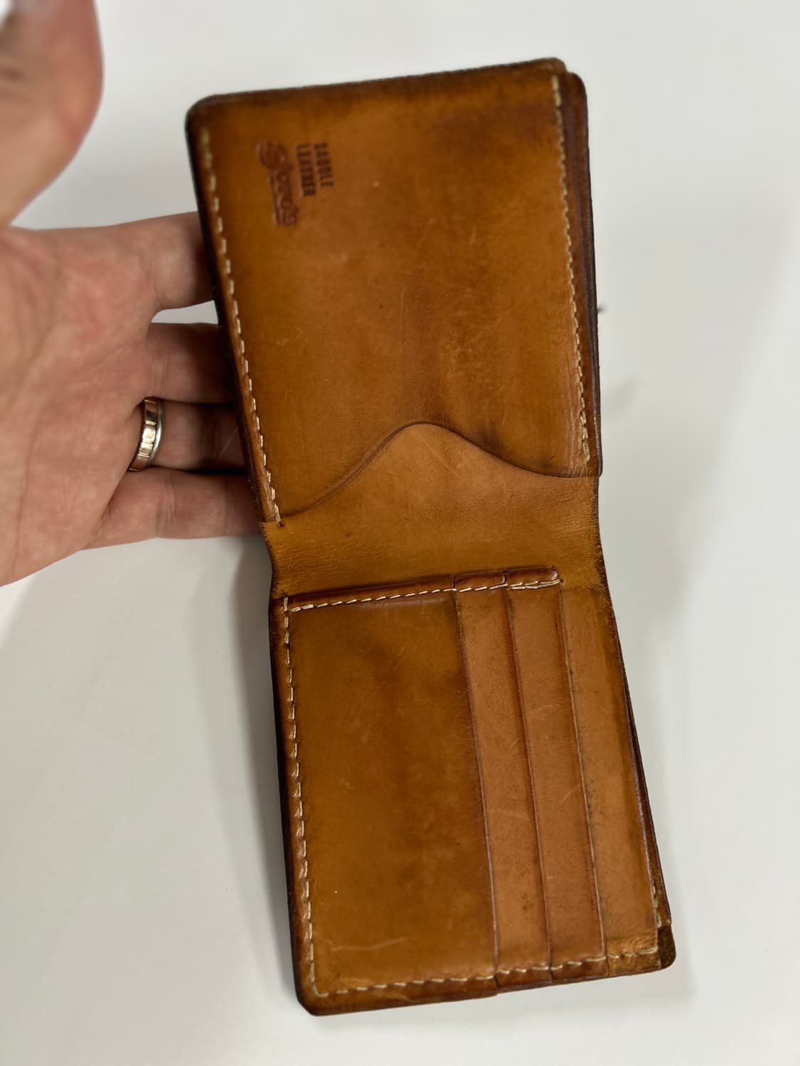 GOROS 고로스 새들레더 브라운 콘초 반지갑 상품이미지5