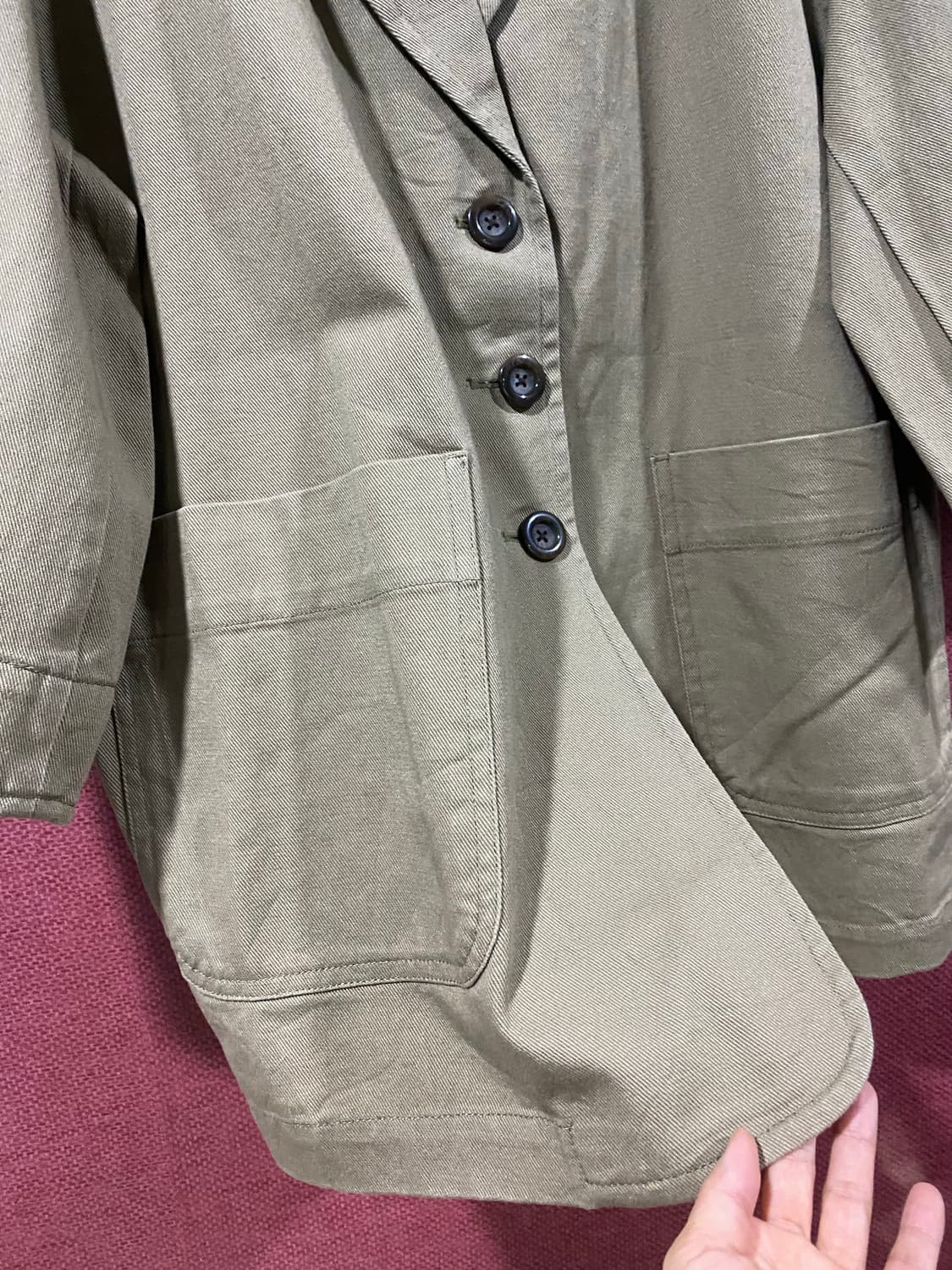 베이지 면 자켓 상품이미지5