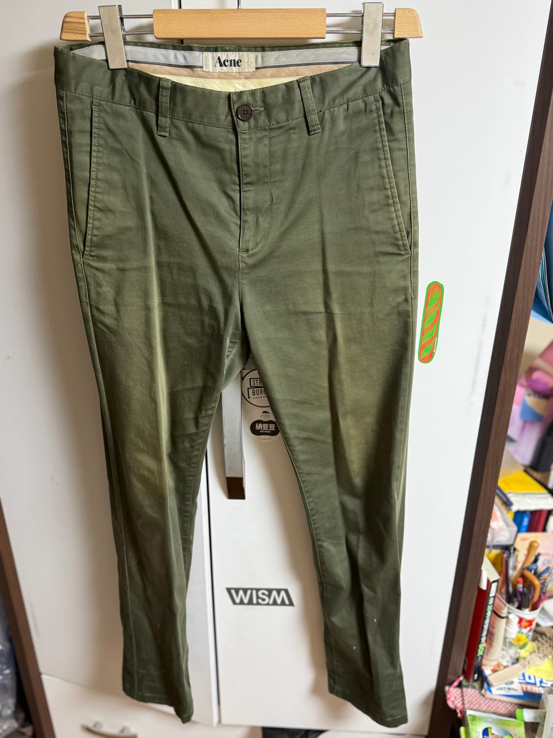 아크네 카키면바지 acne 상품이미지7