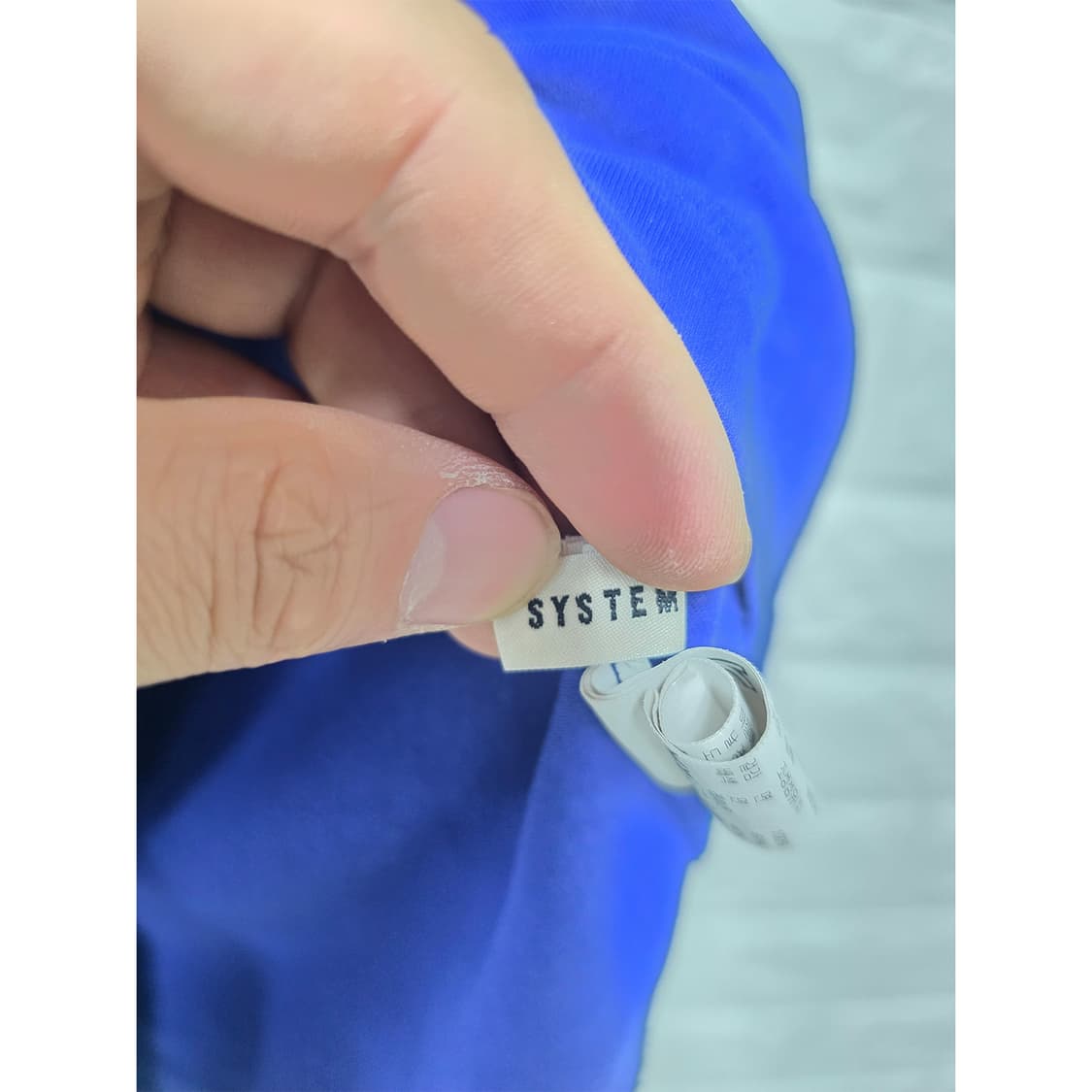한섬 시스템 블루 반팔티 M 상품이미지2