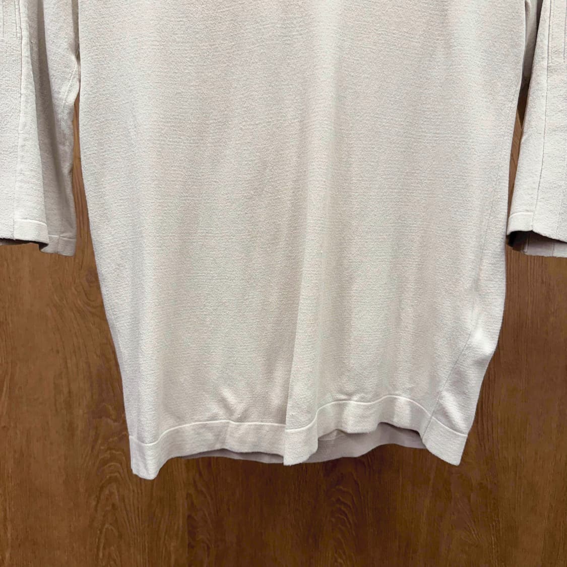 막스마라 위켄드 브이넥 반팔 니트 골지 7부 소매 디테일 아이보리 상품이미지5