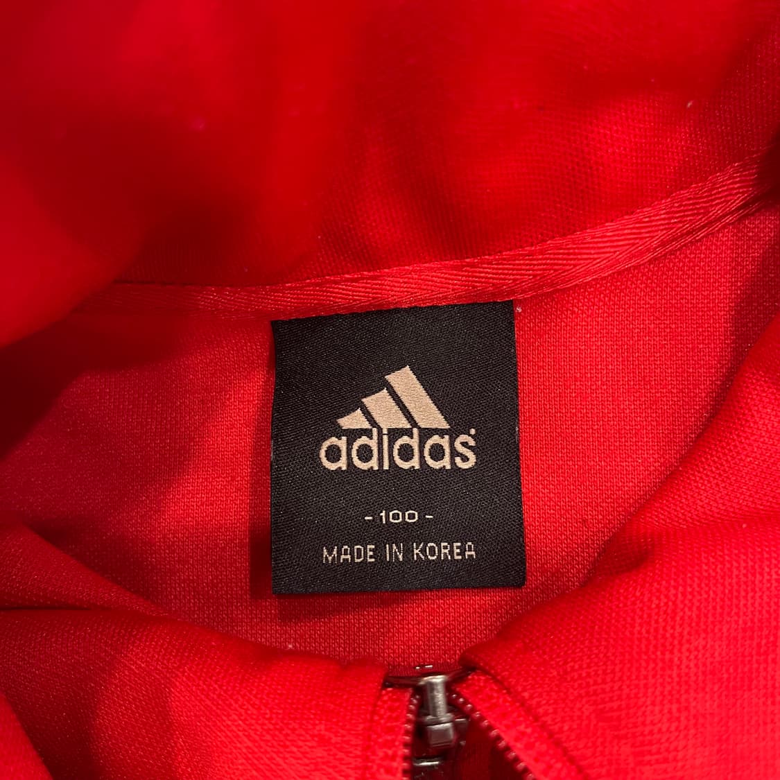 100 아디다스 빨강/파랑 삼선 트랙탑 상품이미지4