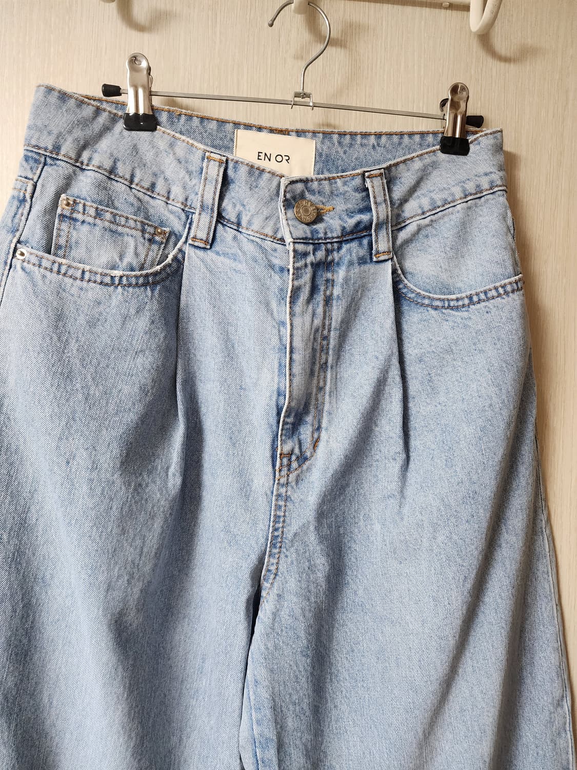 엔오르 핀턱 데님팬츠 데님바지 스몰 청바지 상품이미지4