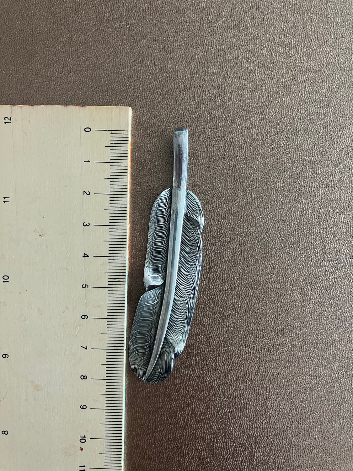 네이티브 아메리칸 실버 페더 깃털 펜던트 빅사이즈 상품이미지3