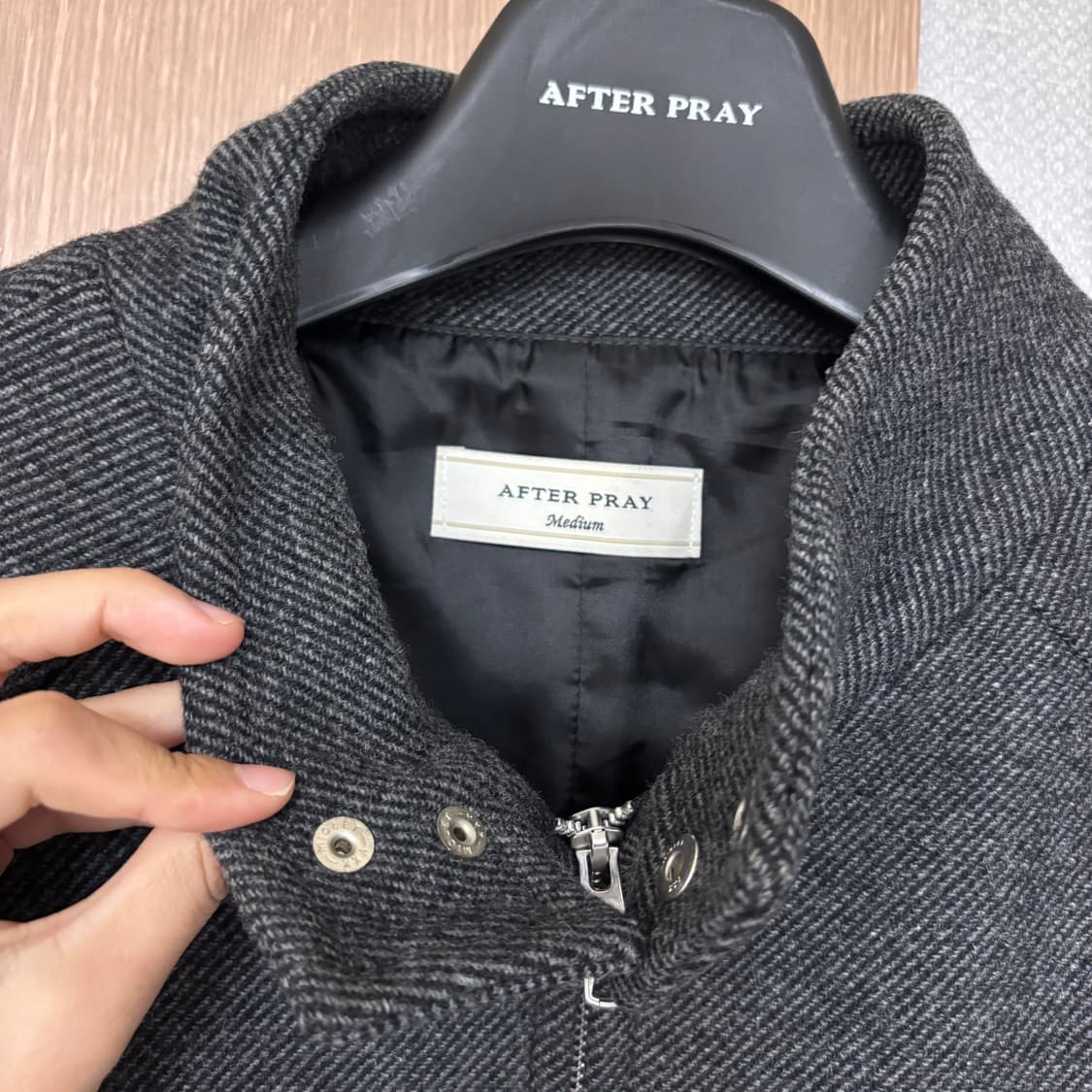 Afterpray 리가즈 해링턴 블루종 차콜 M 상품이미지6