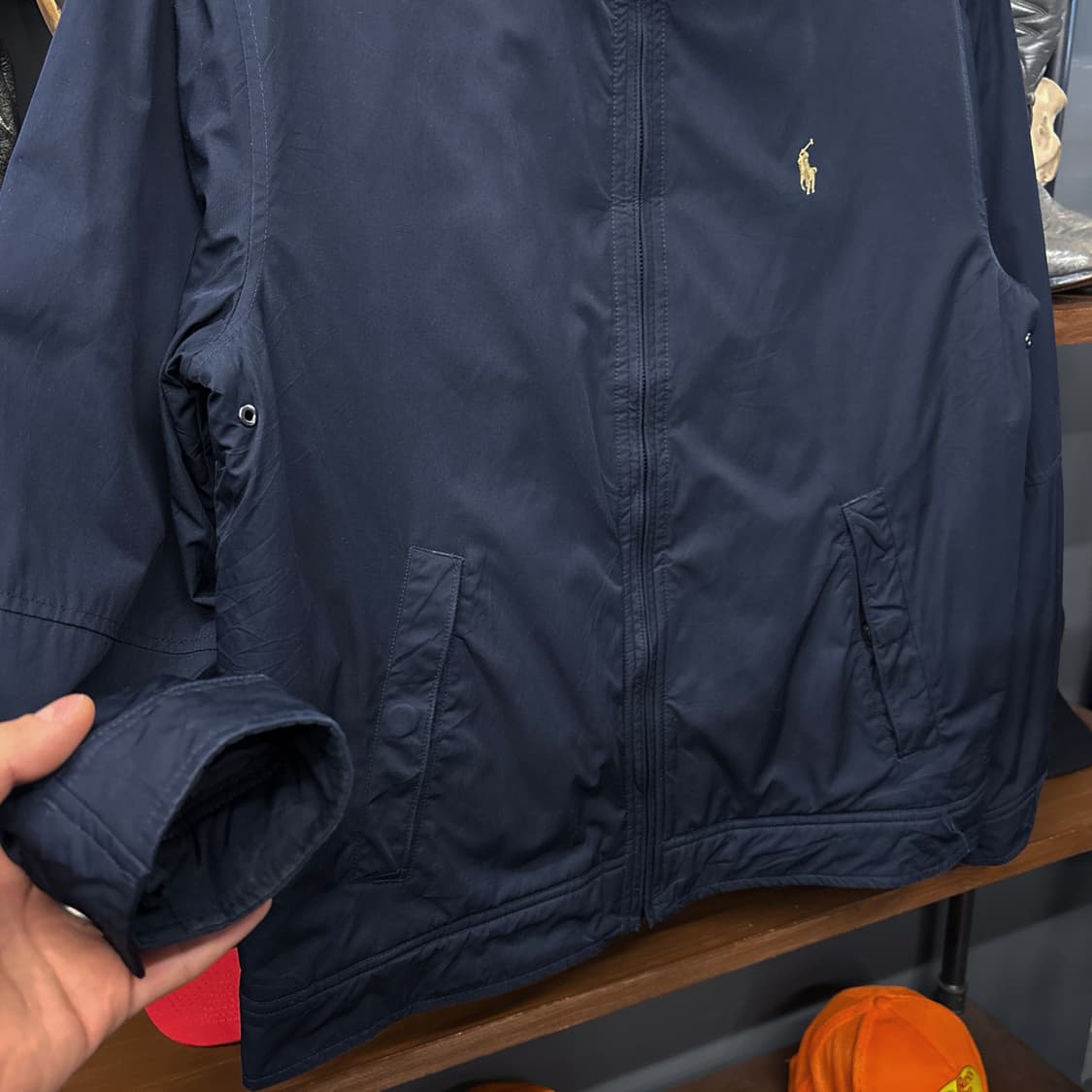 90s 폴로 랄프로렌 플리스 라이닝 페리자켓 샴페인 포니 N624 상품이미지4