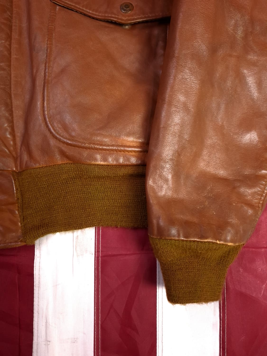 오리지날 미국제조 쇼트 리얼레더 항공자켓 상품이미지6