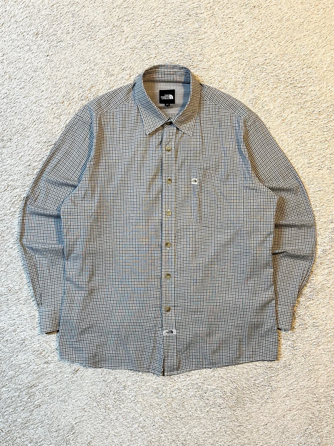 노스페이스 올드스쿨 원포켓 패치로고 체크셔츠 상품이미지1