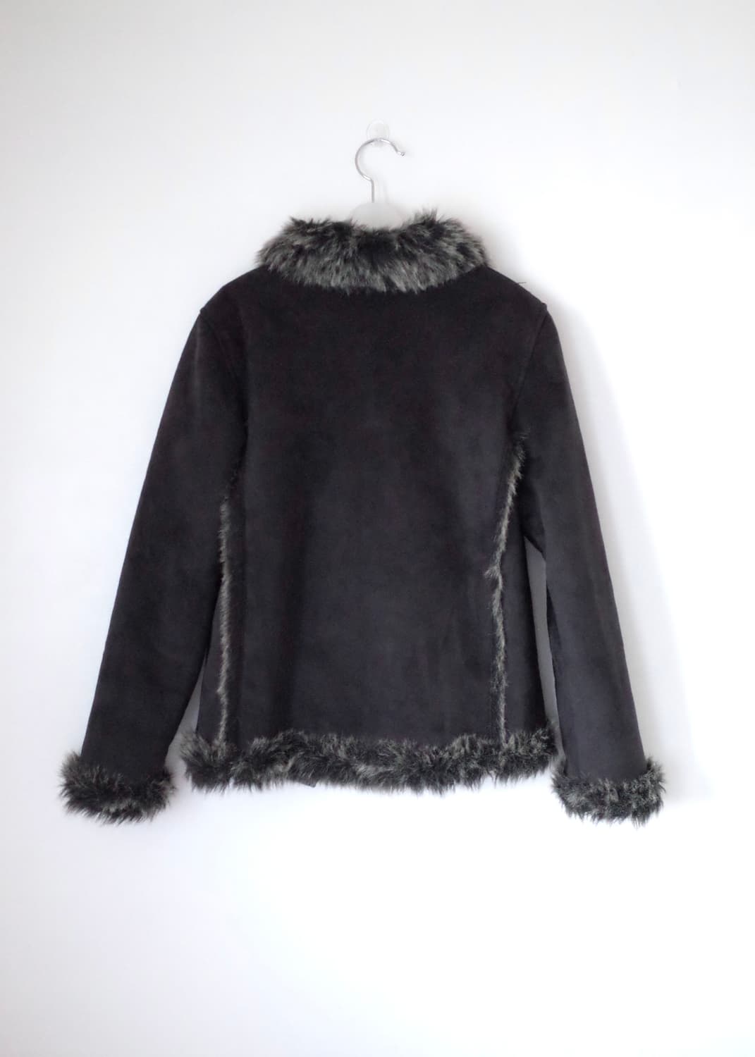 차콜 퍼 자켓 퍼코트 상품이미지5