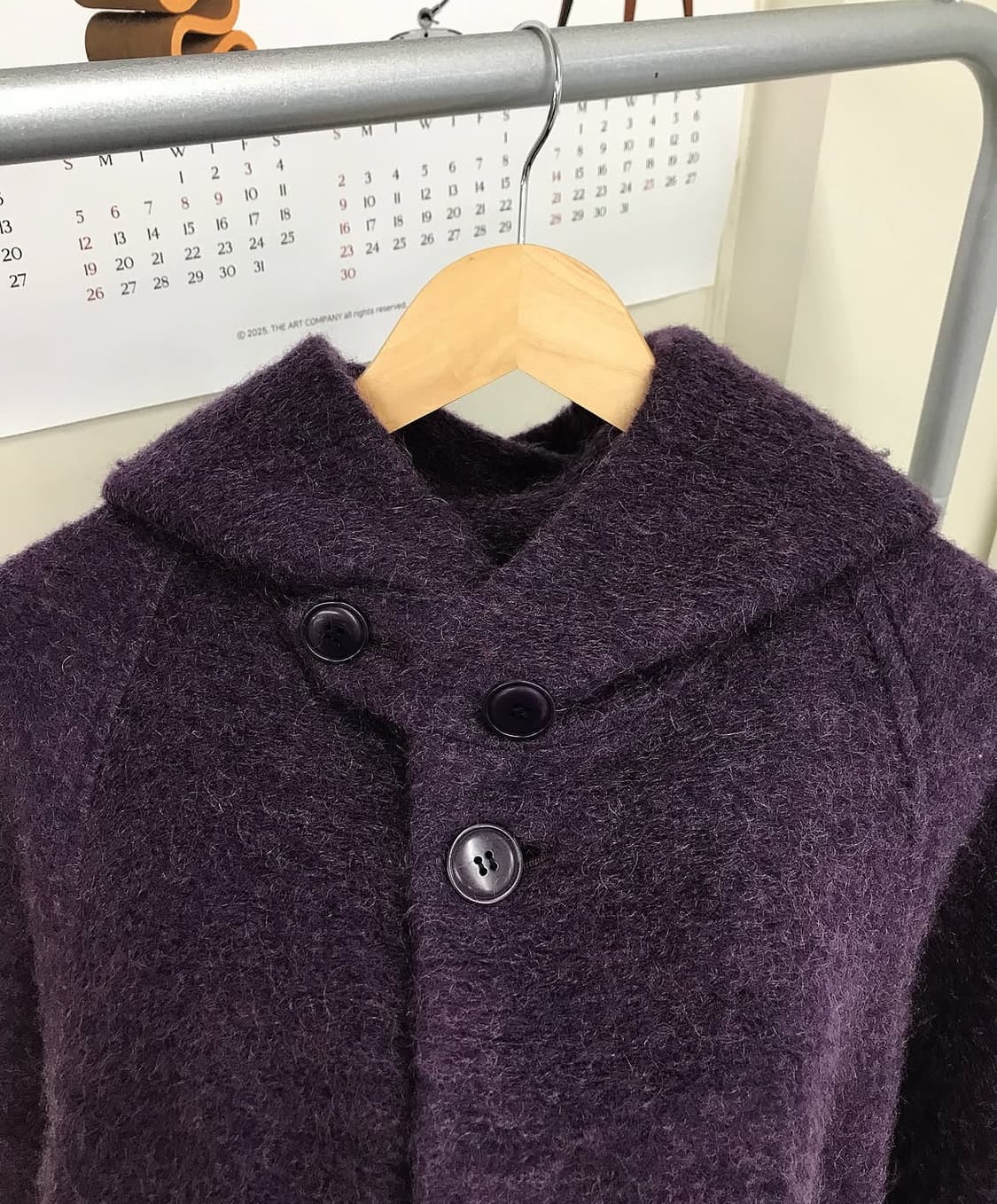 요지야마모토 모헤어 후드 코트 상품이미지3