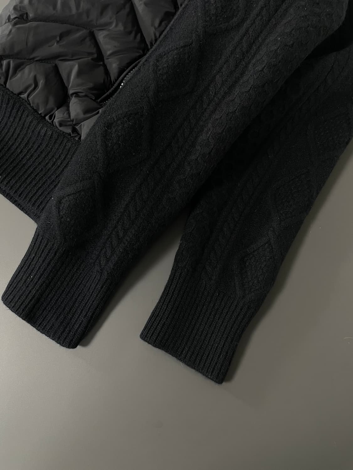 [L] 몽클레어 케이블 니트 집업 패딩 가디건 상품이미지8