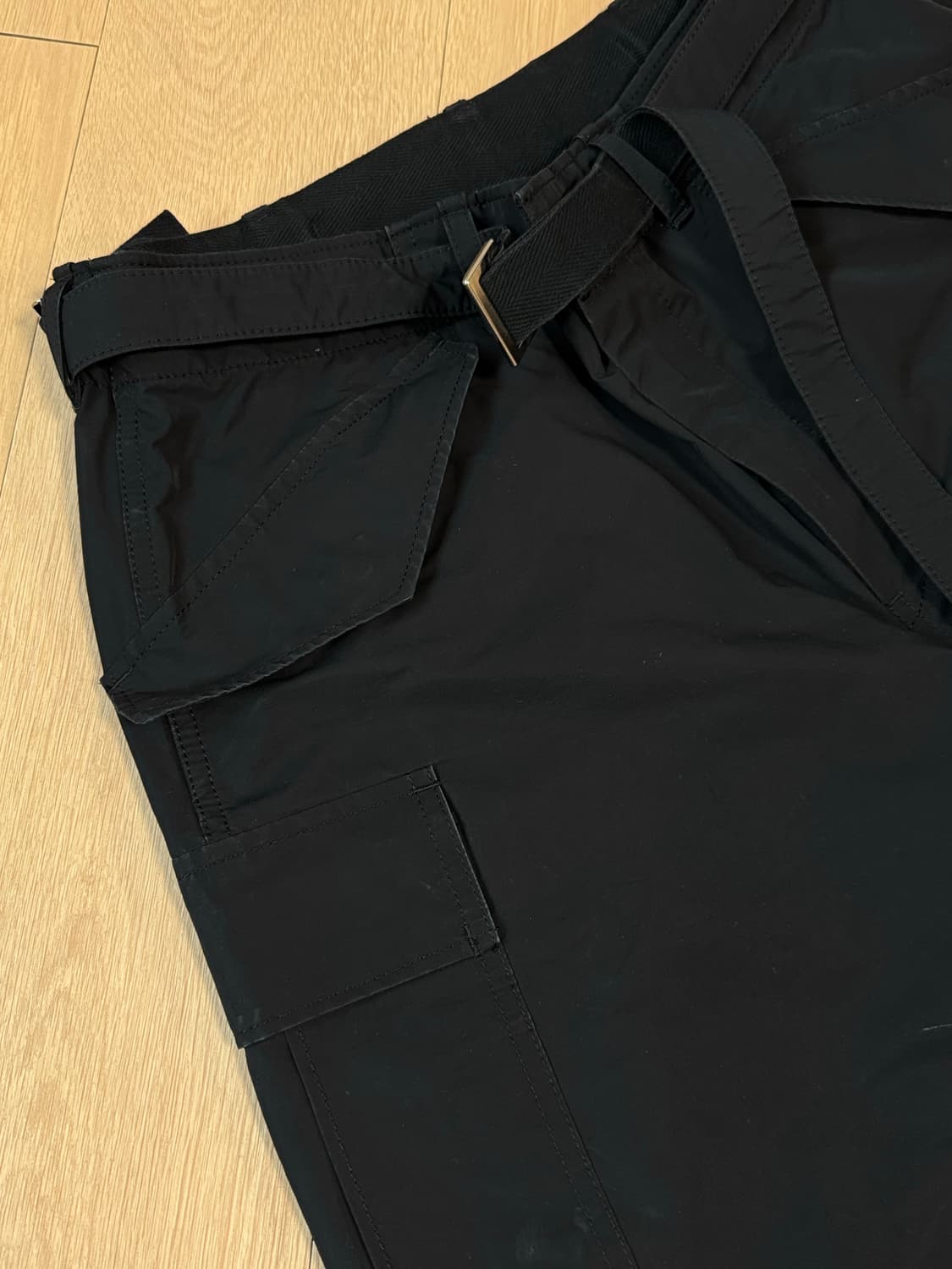 [4] 사카이 벨티드 카고 팬츠 블랙 상품이미지2