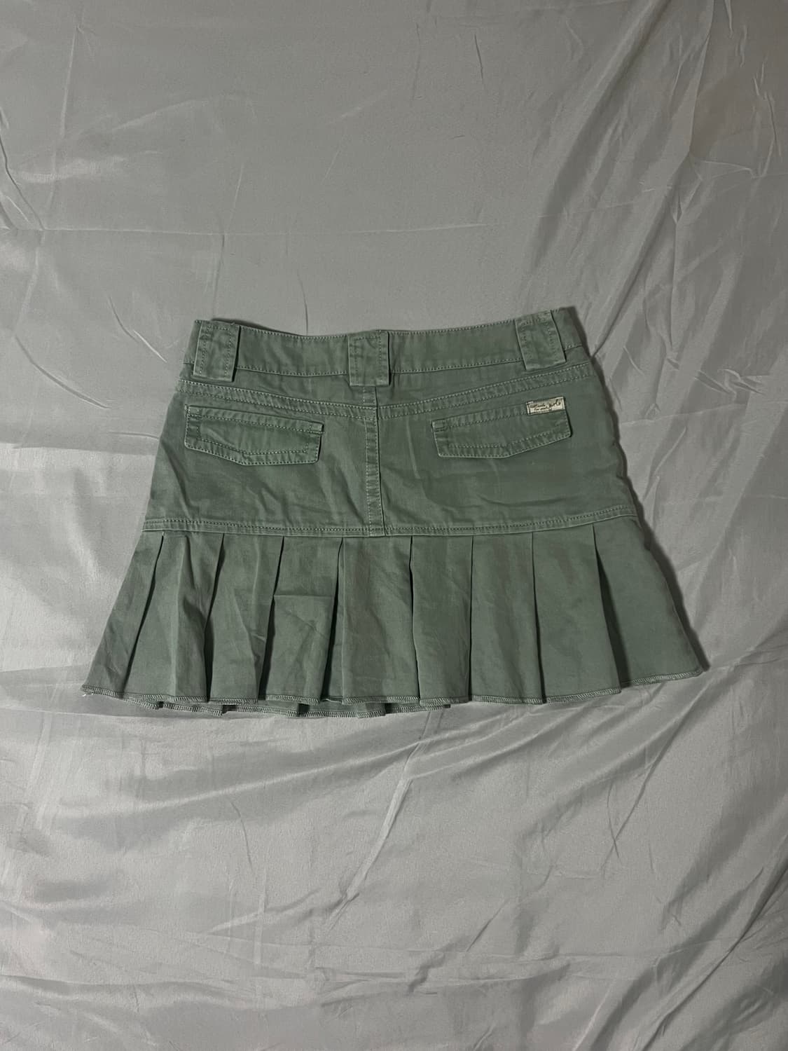 ✨vintage mint pleats skirt y2k 프레피 하이틴 상품이미지3