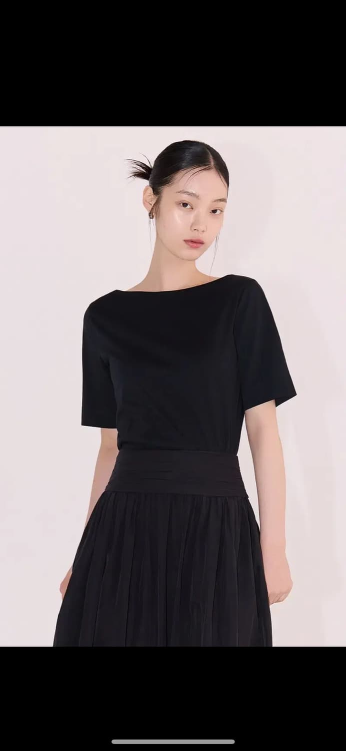 하나보 NO.28 TOP - BLACK 상품이미지1