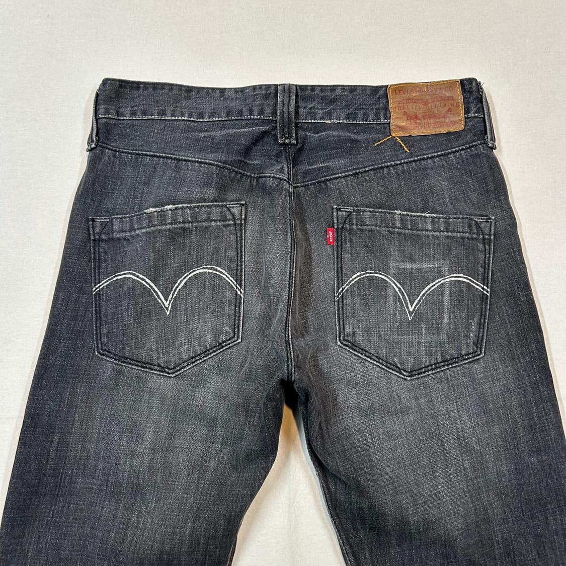 34inch) 리바이스 701 흑청 스트레이트 데님 청바지 상품이미지2