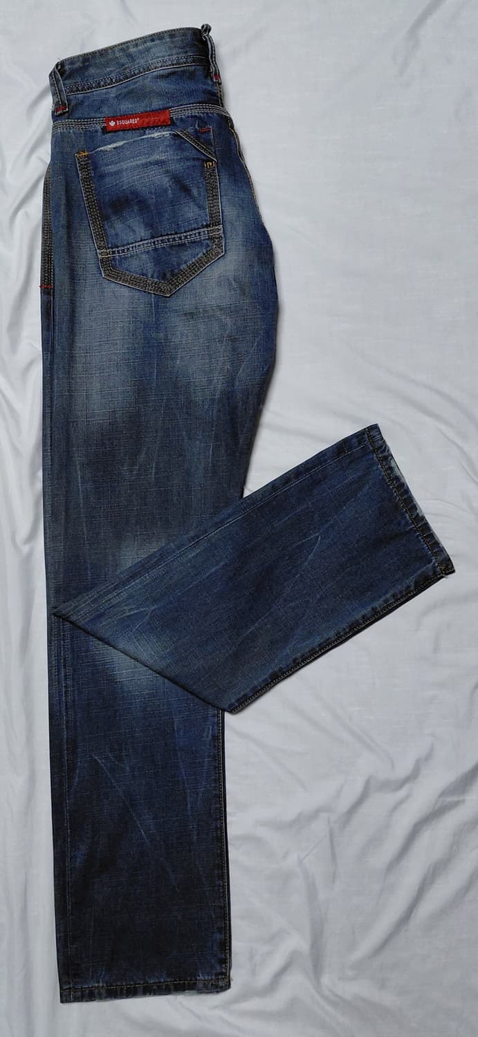 디스퀘어드2 레드탭 & 가죽 스티치 포인트 워싱진 (W34 L33) 상품이미지8