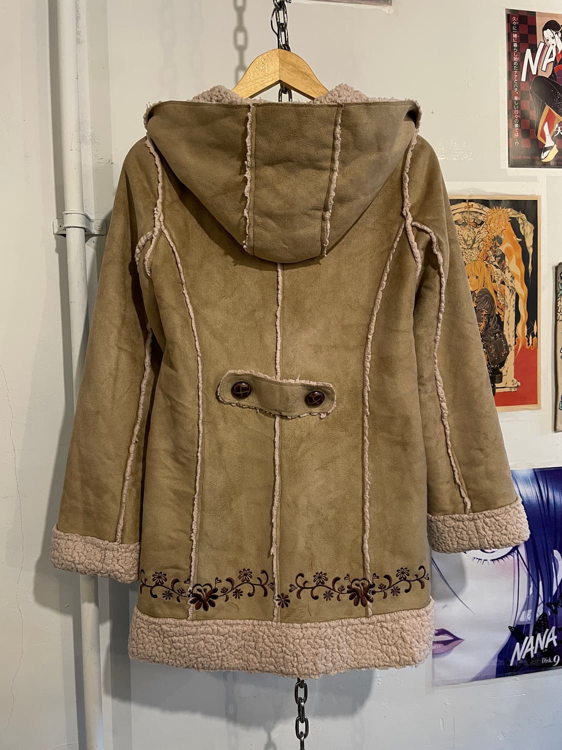 liz lisa 리즈리사 브라운 플라워 자수 베이지 무스탕 러블리 갸루 상품이미지5